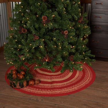 Cunningham Jute Christmas Tree Skirt 50 VHC Brands - The Fox Decor